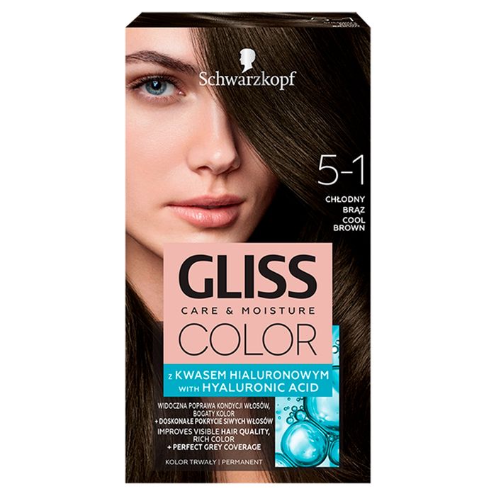 Schwarzkopf Gliss Color Farba do włosów chłodny brąz 5-1 main product photo