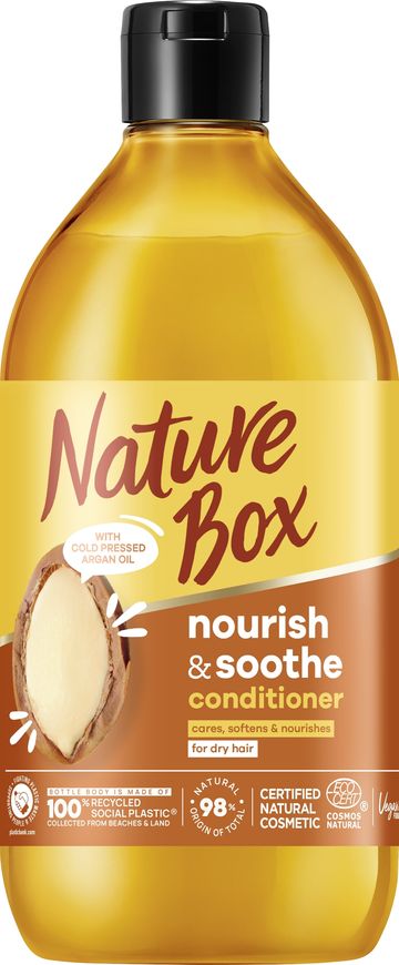 Nature Box Argan Oil Odżywcza odżywka do włosów z olejem arganowym 385 ml