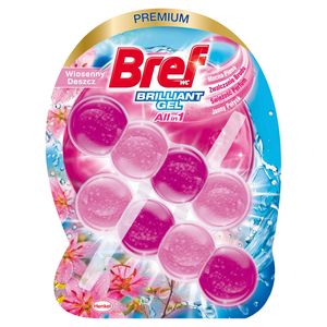 BREF Bref WC Brilliant Gel All in 1 Zawieszka myjąco-zapachowa do muszli WC wiosenny deszcz 2 x 42 g