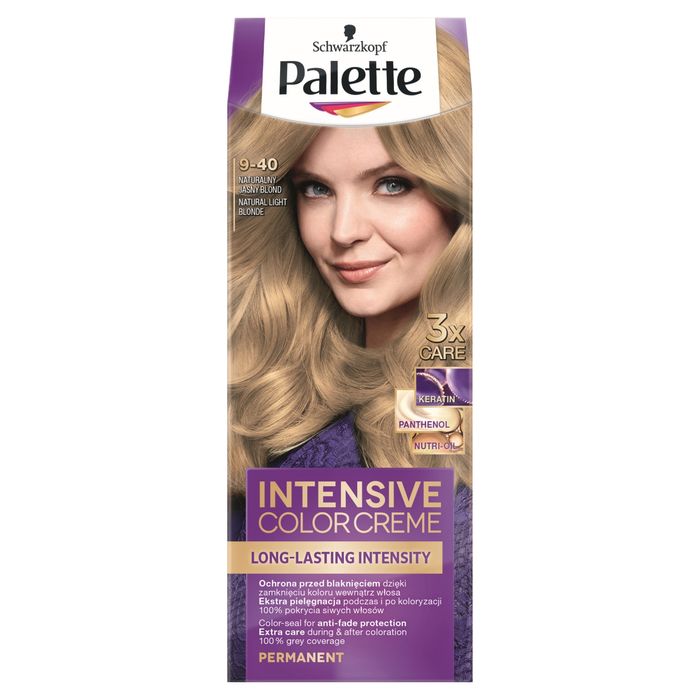 Palette Intensive Color Creme Farba do włosów w kremie 9-40 naturalny jasny blond main product photo