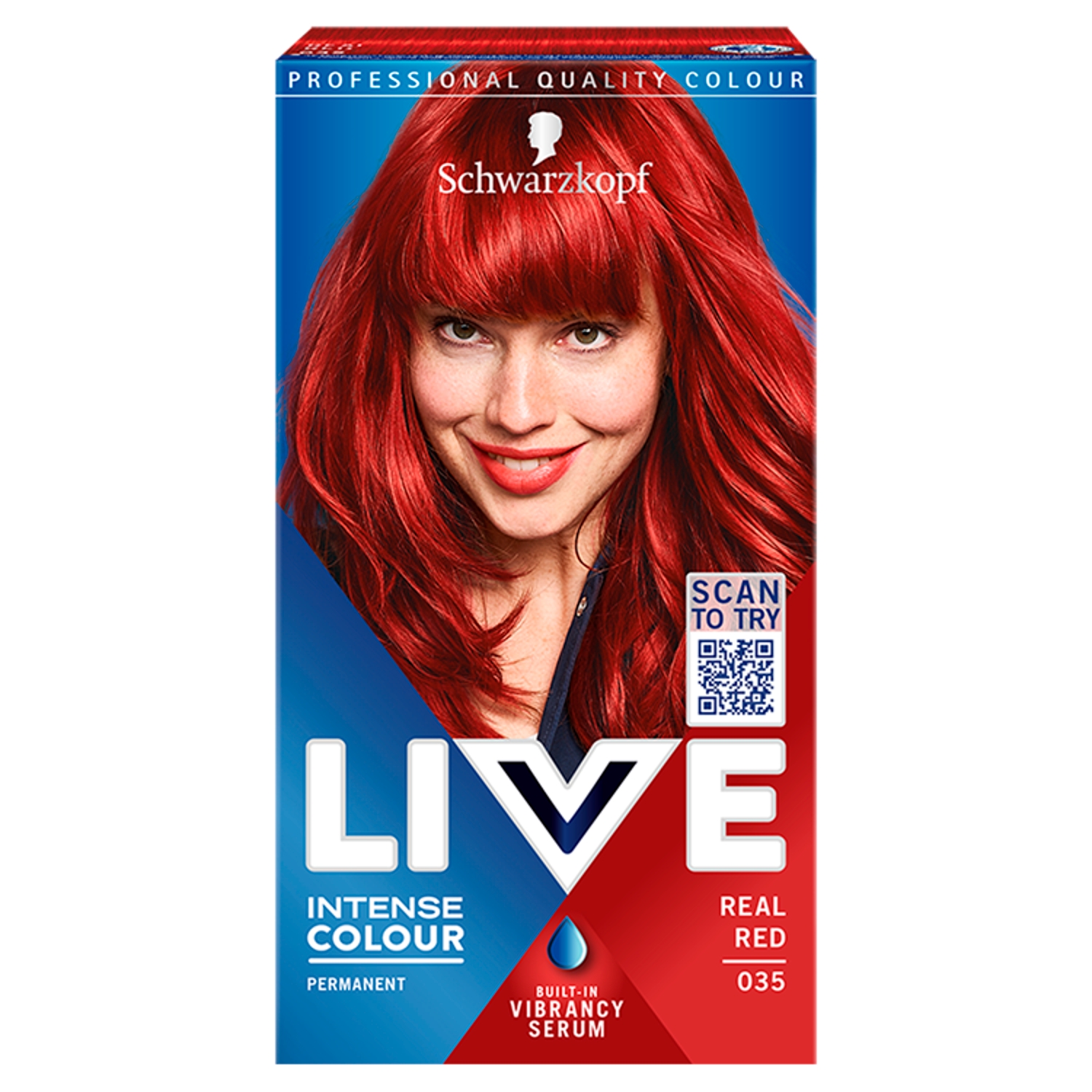 Schwarzkopf Live Intense Colour farba do włosów Real Red 035