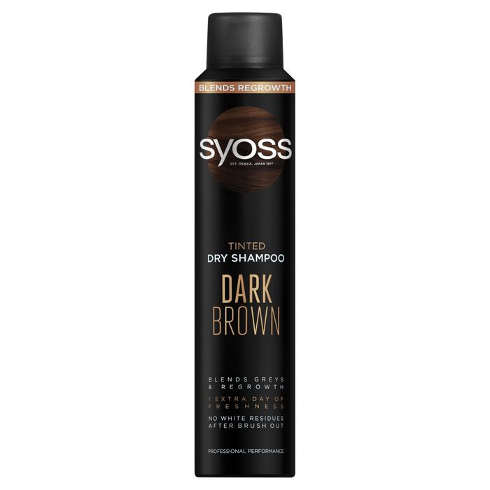 SYOSS Tined Suchy szampon do włosów ciemnych odświeżający i koloryzujący ciemny brąz 200 ml main product photo