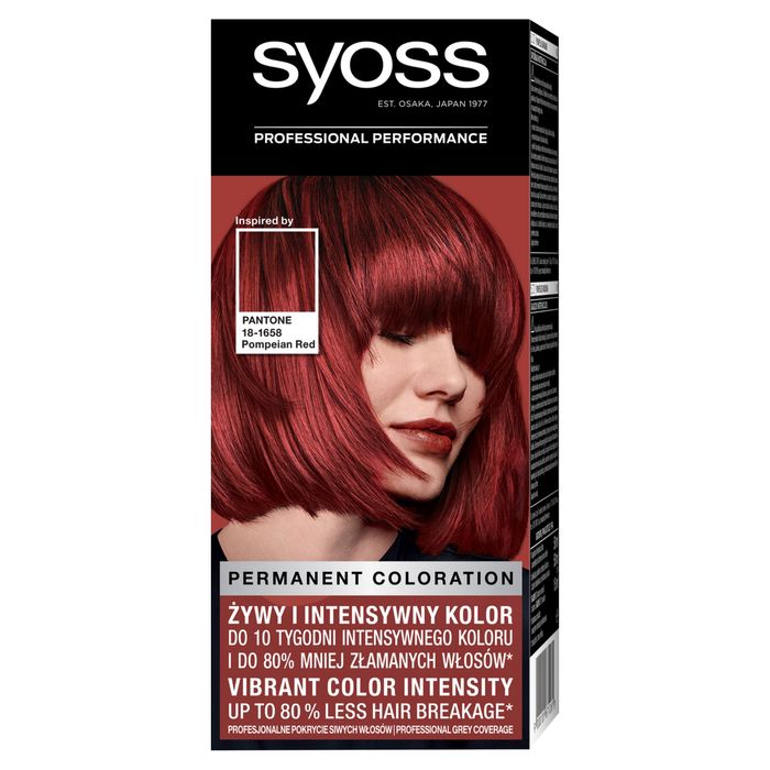 Syoss Permanent Coloration Pantone Farba do włosów 5-72 Czerwień Pompei main product photo