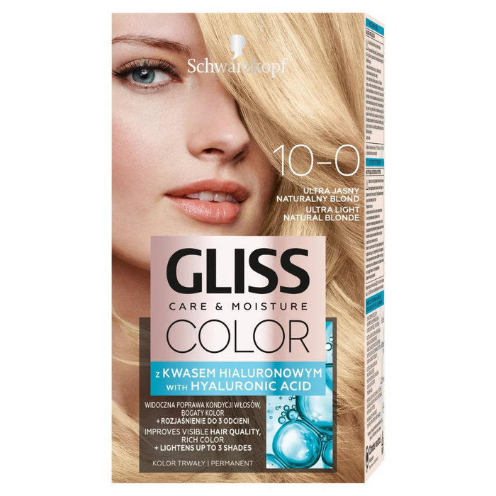 SCHWARZKOPF GLISS COLOR CARE & MOISTURE FARBA DO WŁOSÓW 10-0 ULTRA JASNY NATURALNY BLOND main product photo