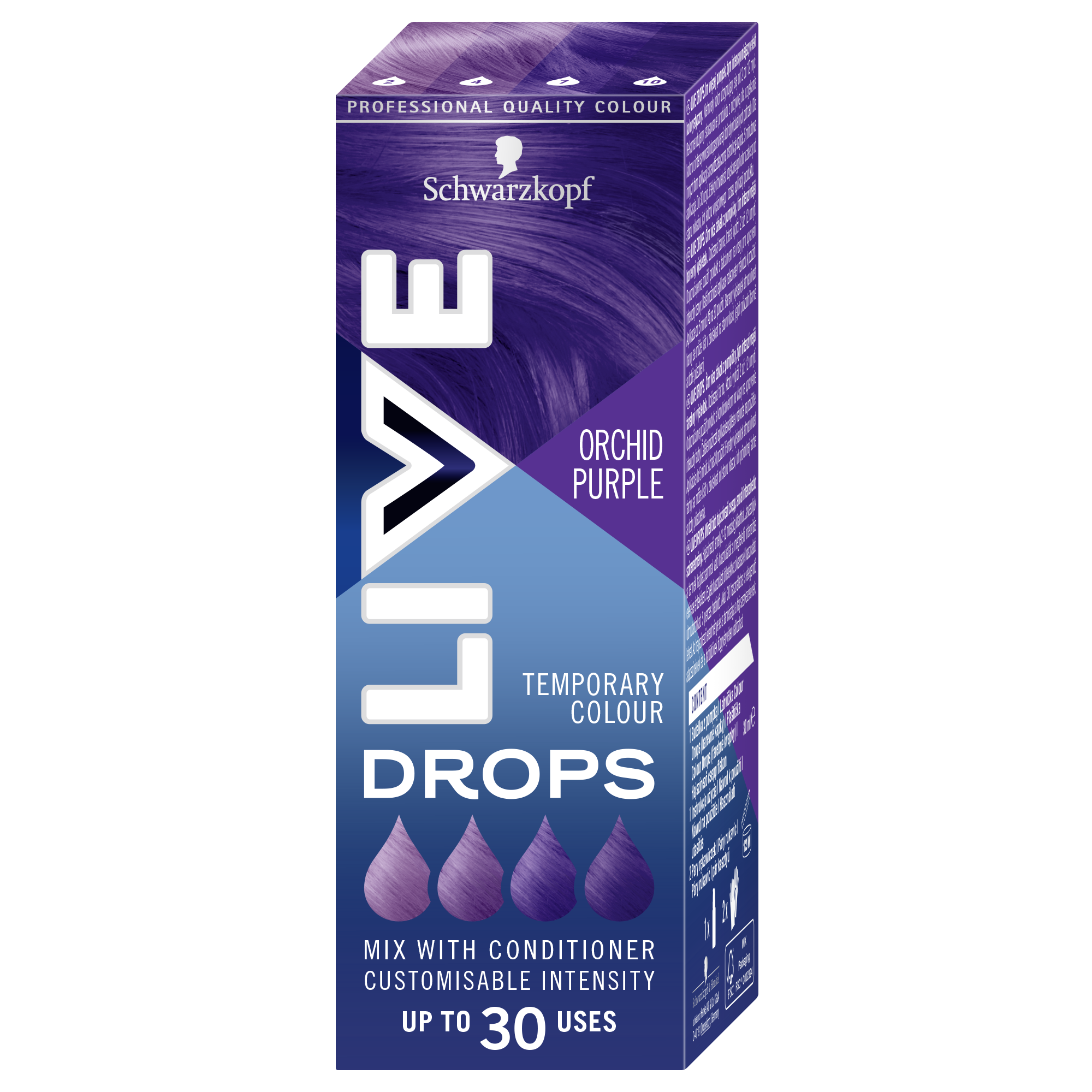 SCHWARZKOPF LIVE DROPS KROPLE KOLORYZUJĄCE ORCHID PURPLE
