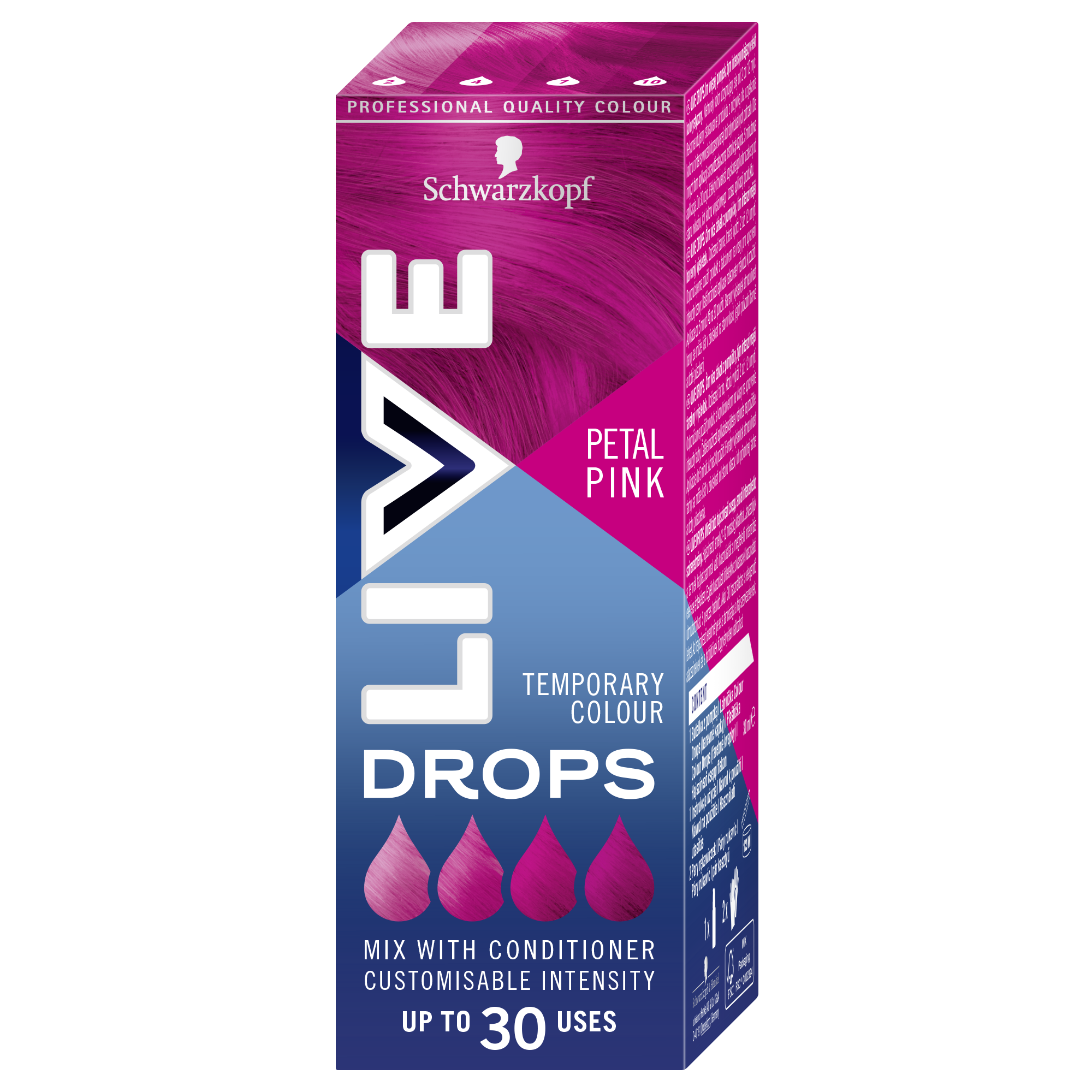 SCHWARZKOPF LIVE DROPS KROPLE KOLORYZUJĄCE PETAL PINK