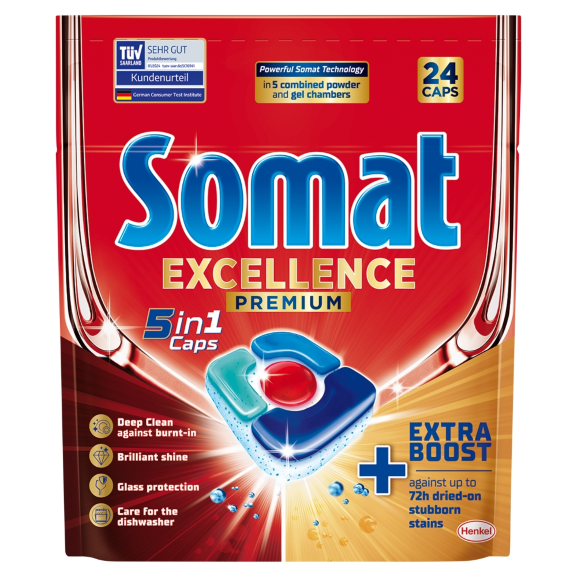 SOMAT&#x20;Excellence&#x20;Premium&#x20;5&#x20;in&#x20;1&#x20;kapsu&#x0142;ki&#x20;do&#x20;mycia&#x20;naczy&#x0144;&#x20;24&#x20;sztuki