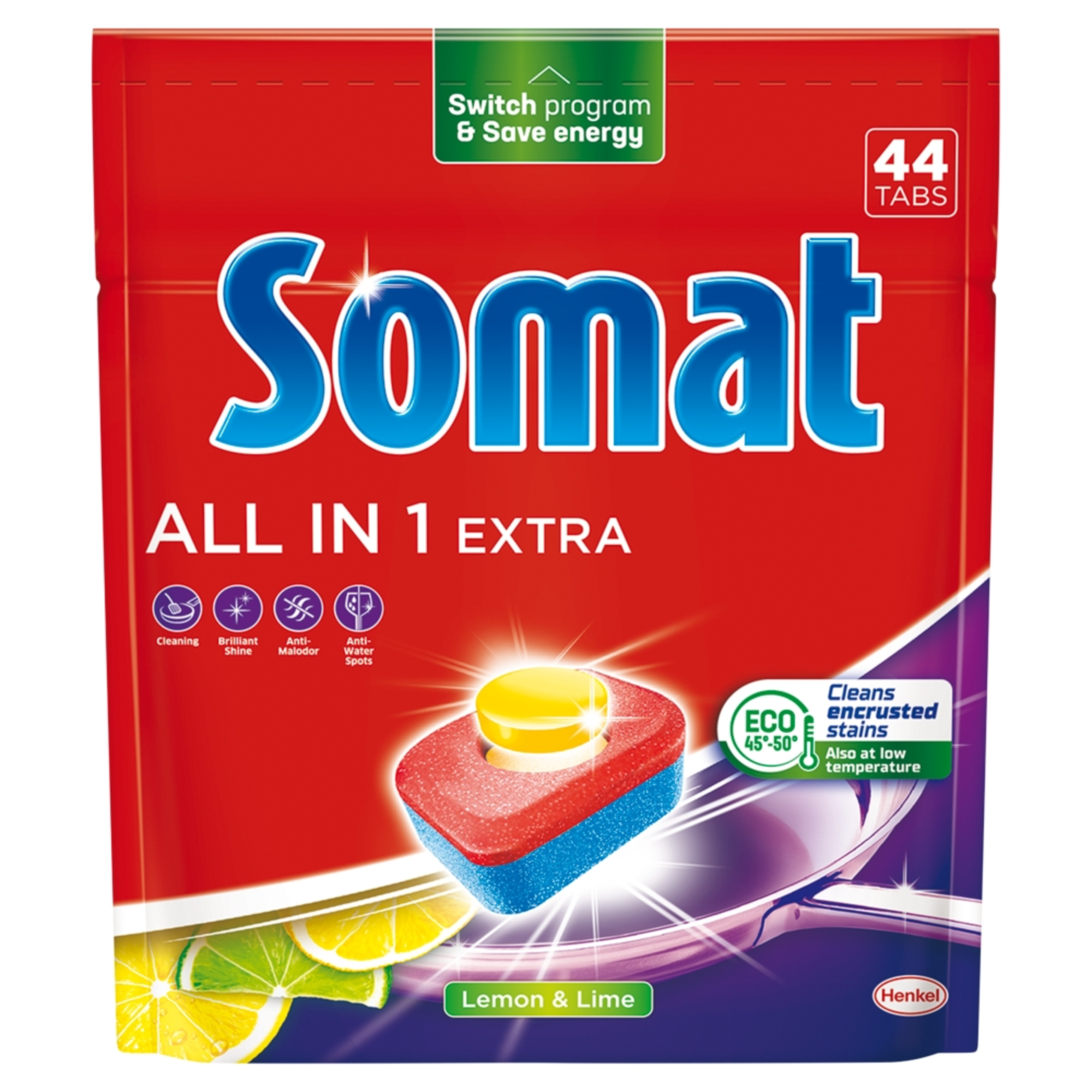 SOMAT&#x20;All&#x20;in&#x20;1&#x20;Extra&#x20;Lemon&#x20;&amp;&#x20;Lime&#x20;tabletki&#x20;do&#x20;zmywarki&#x20;44&#x20;sztuki
