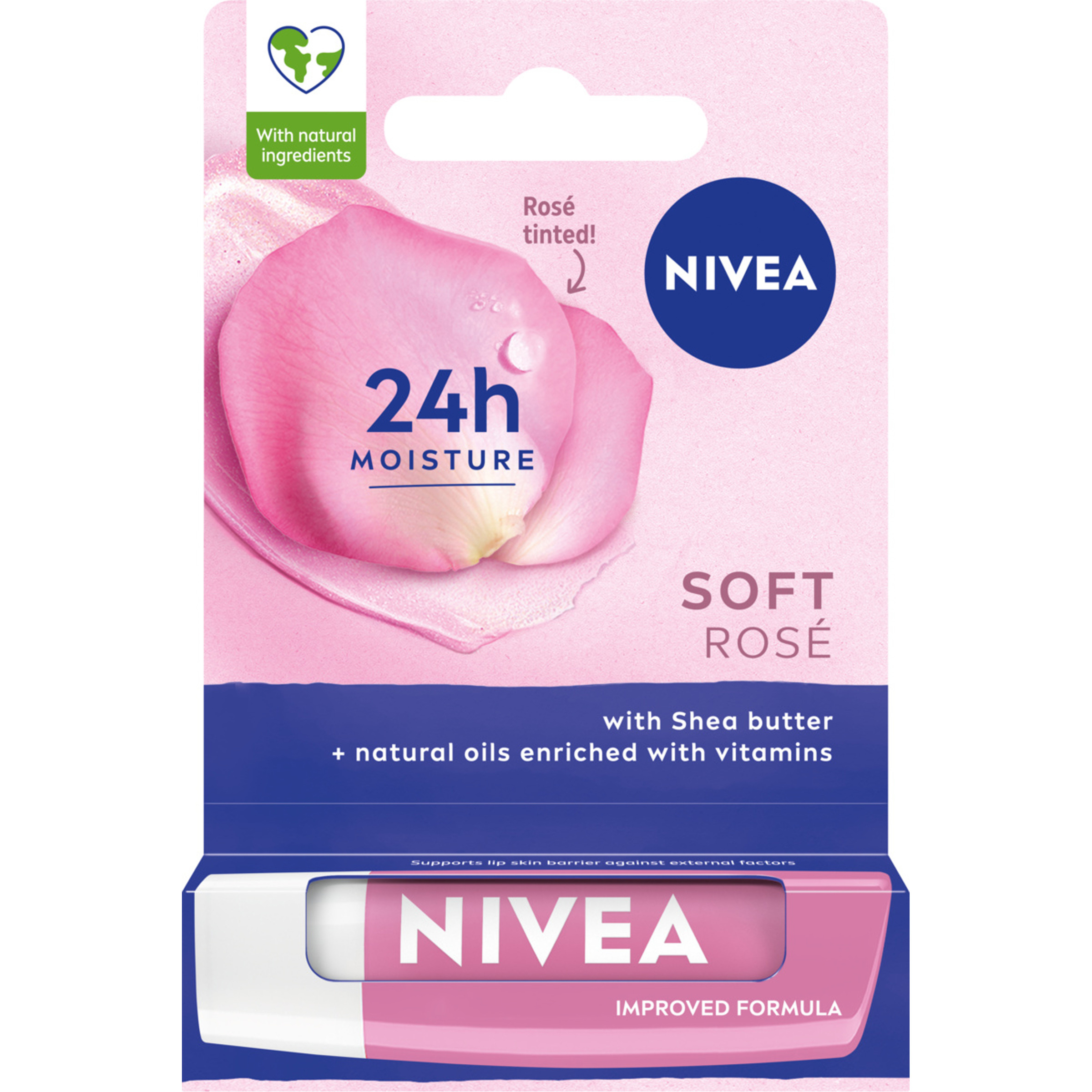 NIVEA LIP POMADKA SOFT ROSE 4.8 G main product photo