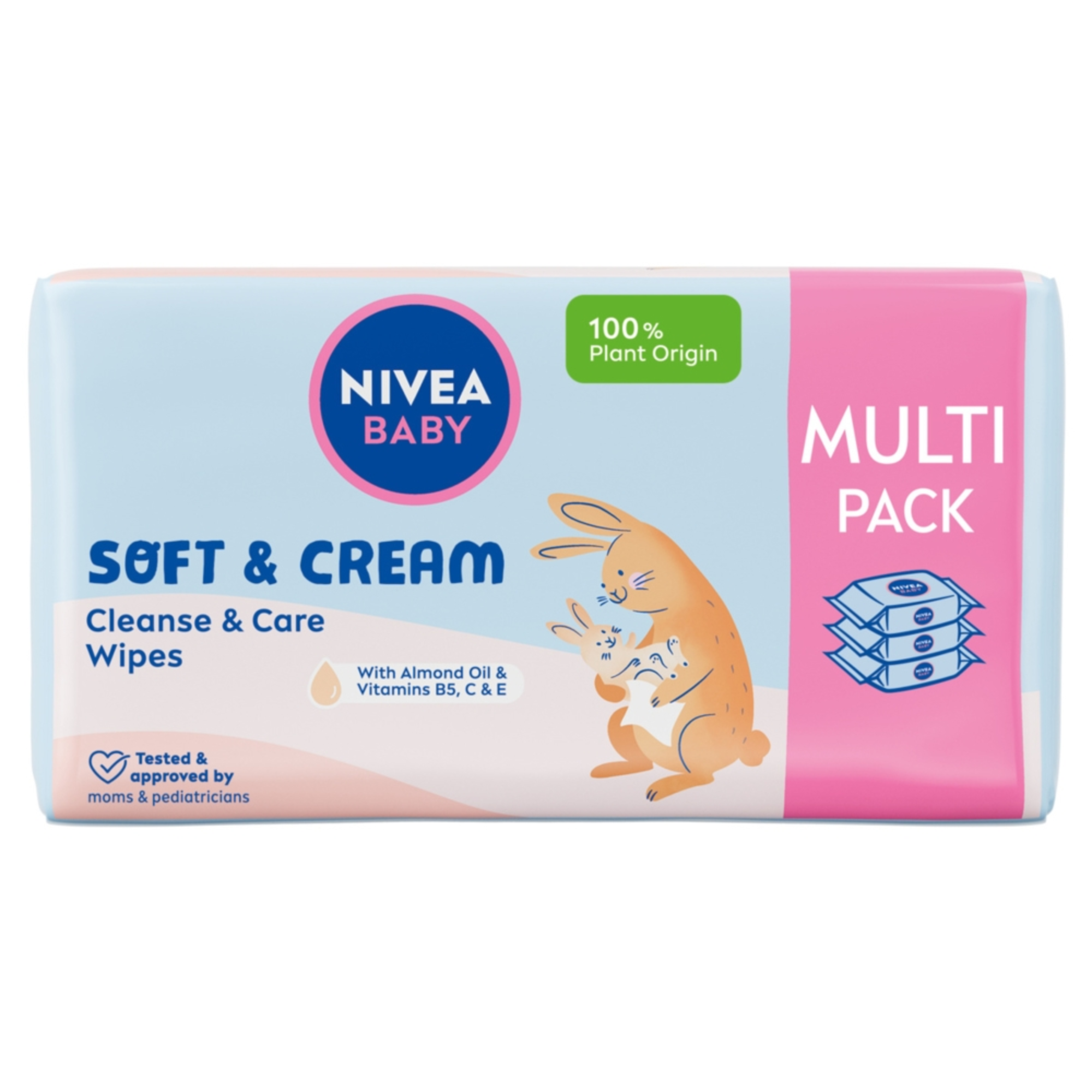 NIVEA BABY Soft & Cream chusteczki 4 x 57 sztuk
