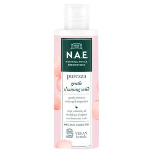 N.A.E. Purezza Mleczko oczyszczające do twarzy z organiczną wodą róży damasceńskiej 200 ml