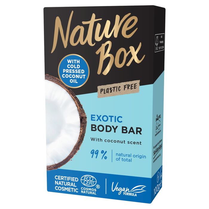 Nature Box Coconut Oil Pielęgnująca kostka myjąca do ciała z olejem kokosa 100 g main product photo