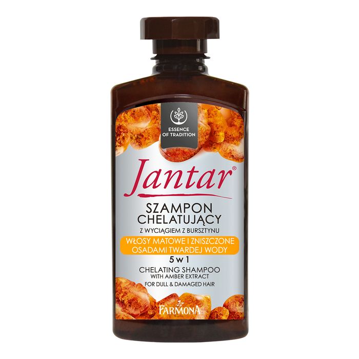 Jantar Szampon chelatujący z wyciągiem z bursztynu 5w1 do włosów matowych i zniszczonych osadami twardej wody, 330 ml main product photo