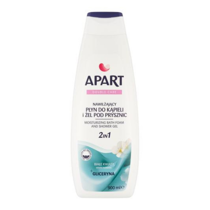 APART DOUBLE CARE PŁYN DO KĄPIELI I ŻEL POD PRYSZNIC 2W1 BIAŁE KWIATY 900ML main product photo