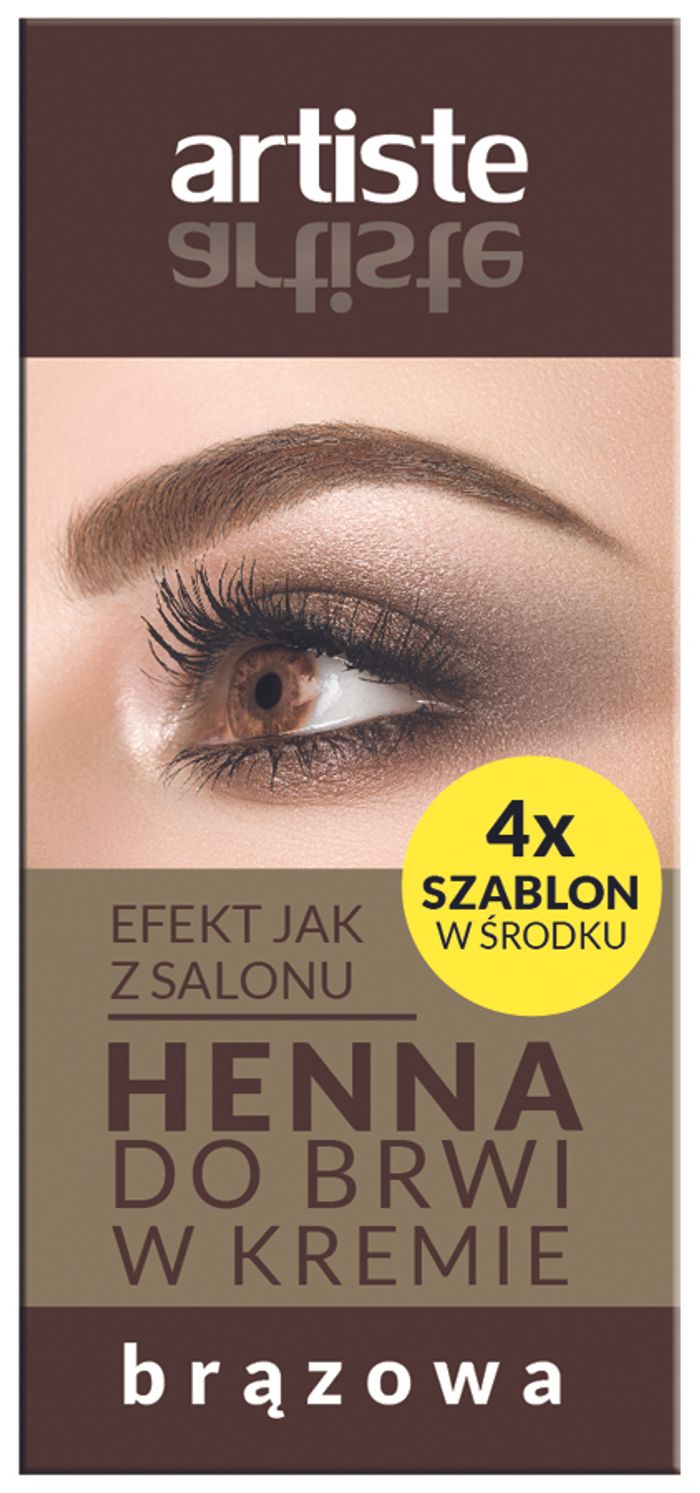 ARTISTE HENNA DO BRWI KREM BRĄZOWA 30 G main product photo