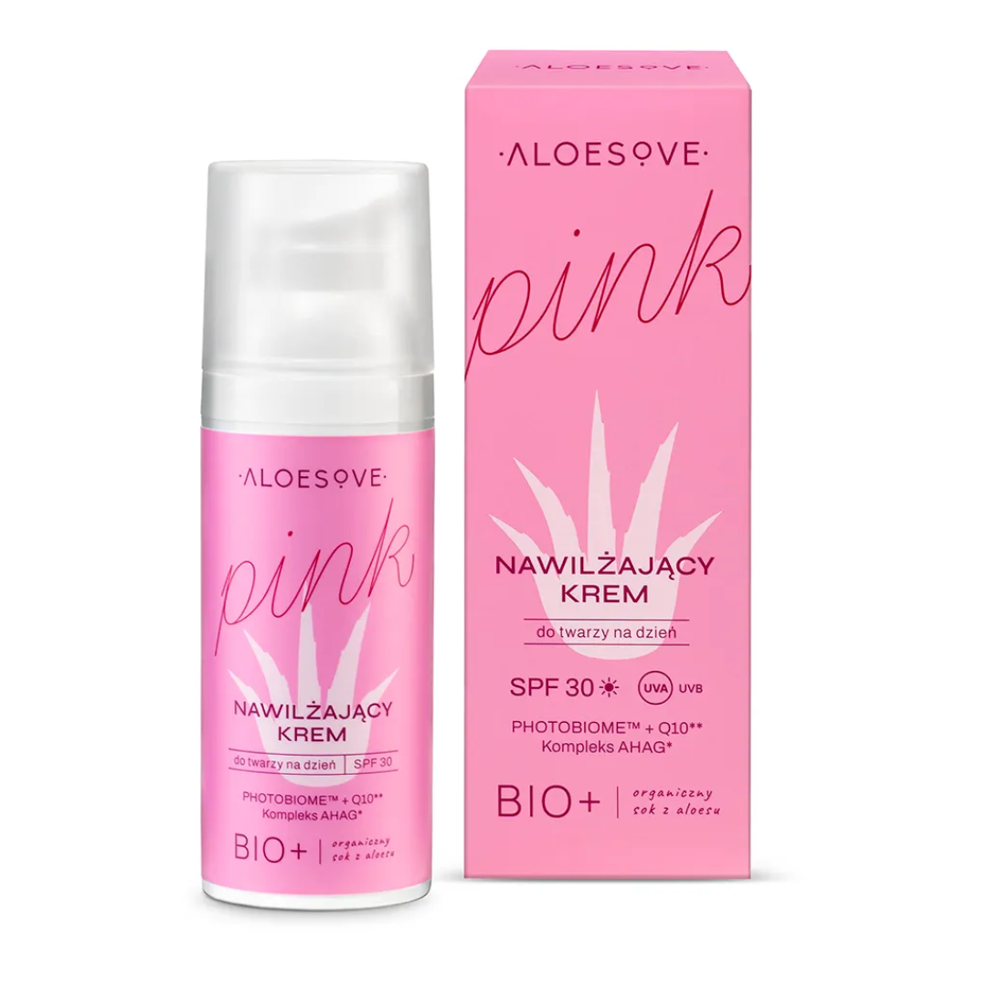 ALOESOVE PINK Krem nawilżający do twarzy na dzień SPF30