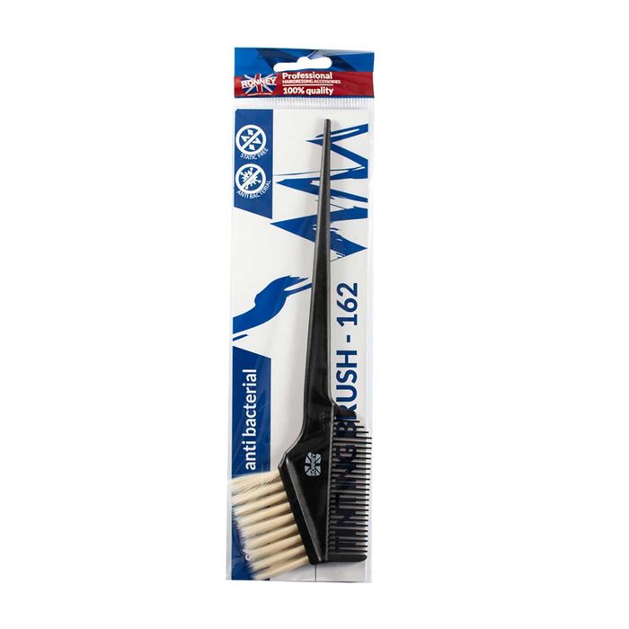 Ronney Pędzel z Grzebieniem Do Koloryzacji Włosów Czarny Kw162 1 szt. main product photo