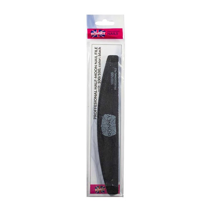 Ronney Professional Nails Pilnik Do Paznokci Czarny Moon100/100 1 szt. main product photo