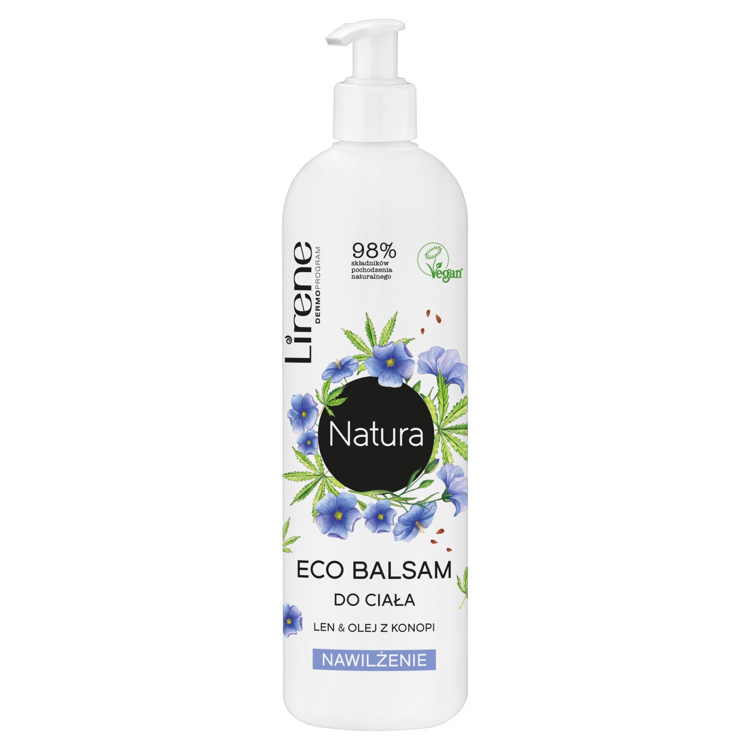 LIRENE NATURA ECO MLECZKO LEN KONOPIE 350ML main product photo