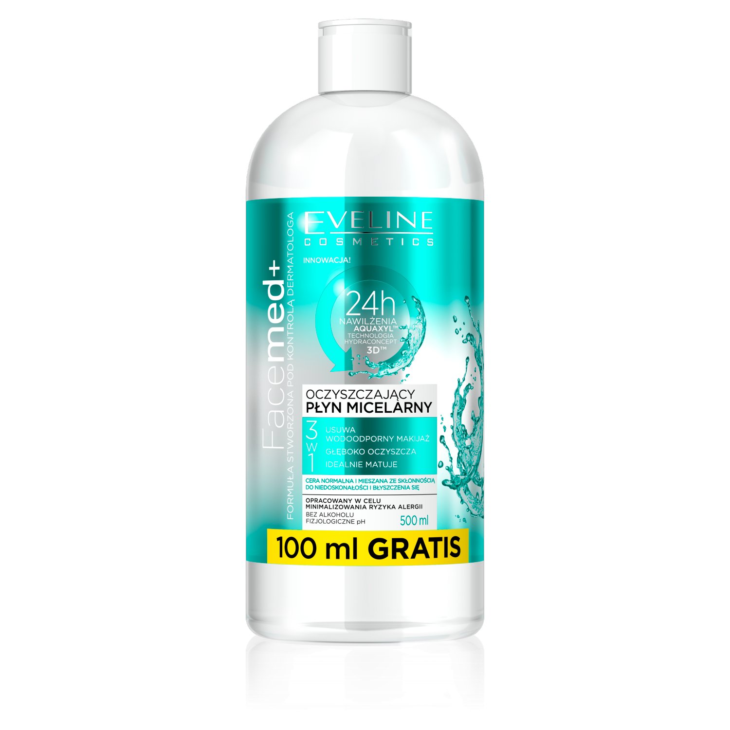 EVELINE EVELINE FACEMED OCZ.PL.MICEL.C/NOR.500ML main product photo
