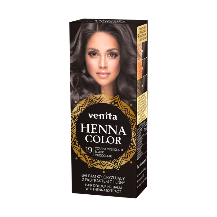 Venita Henna Color ziołowy balsam koloryzujący 19 czarna czekolada 75 ml main product photo