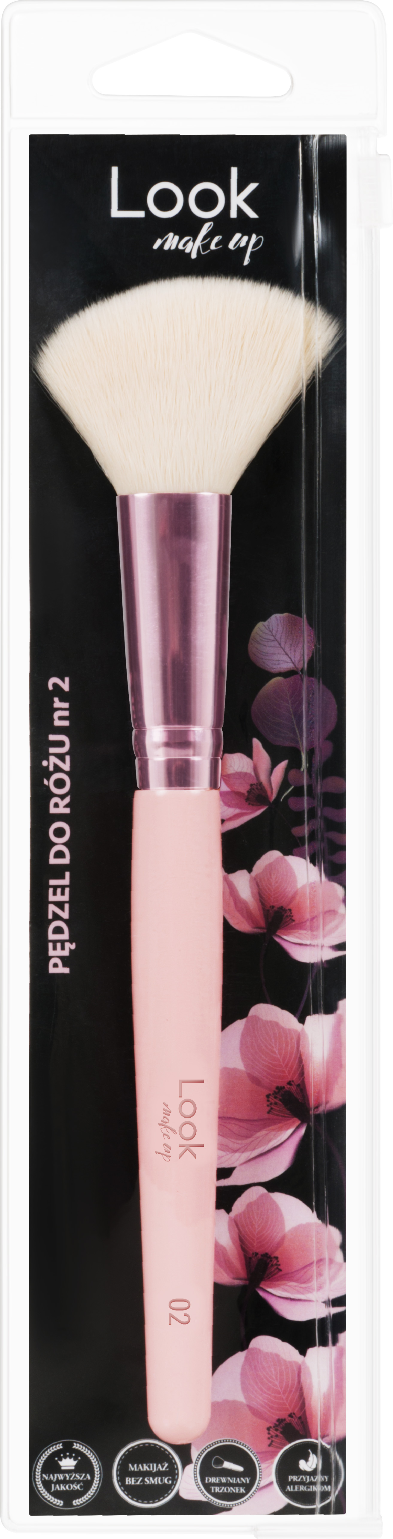 LOOK MAKEUP PĘDZEL RÓŻU NR.2. 1SZT