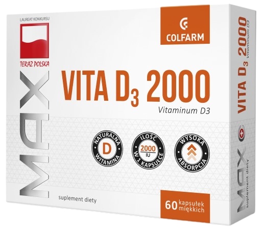 COLOFARM MAX VITA D3 2000 60 SZT main product photo