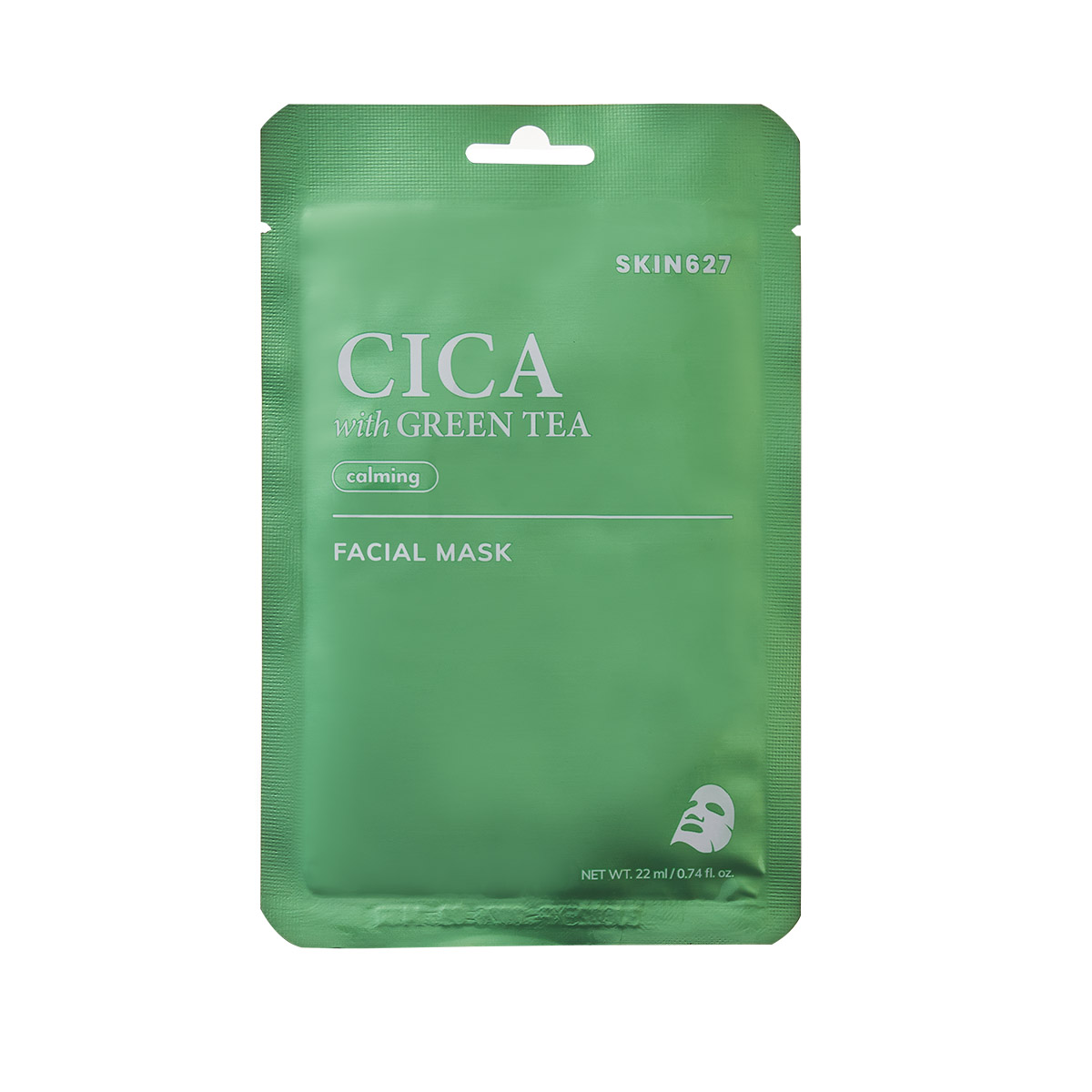 SKIN627 Kojąca maska do twarzy CICA & ZIELONA HERBATA  22 ml