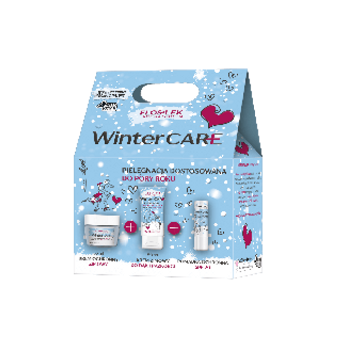 Zestaw FlosLek Winter Care, krem ochronny zimowy, zimowy krem do rąk i paznokci, pomadka ochronna Spf 20 main product photo
