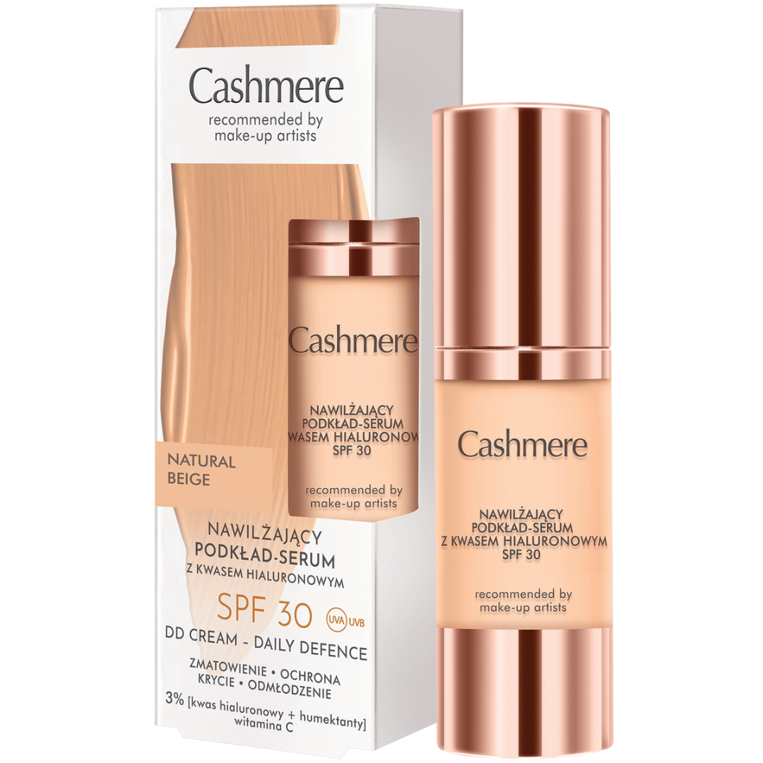 Cashmere DD Nawilżający podkład-serum z kwasem hialuronowym SPF 30 Natural Beige