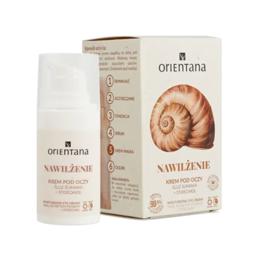 Orientana ŚLUZ ŚLIMAKA Krem pod oczy NAWILŻENIE Śluz Ślimaka Stoechiol 15ml