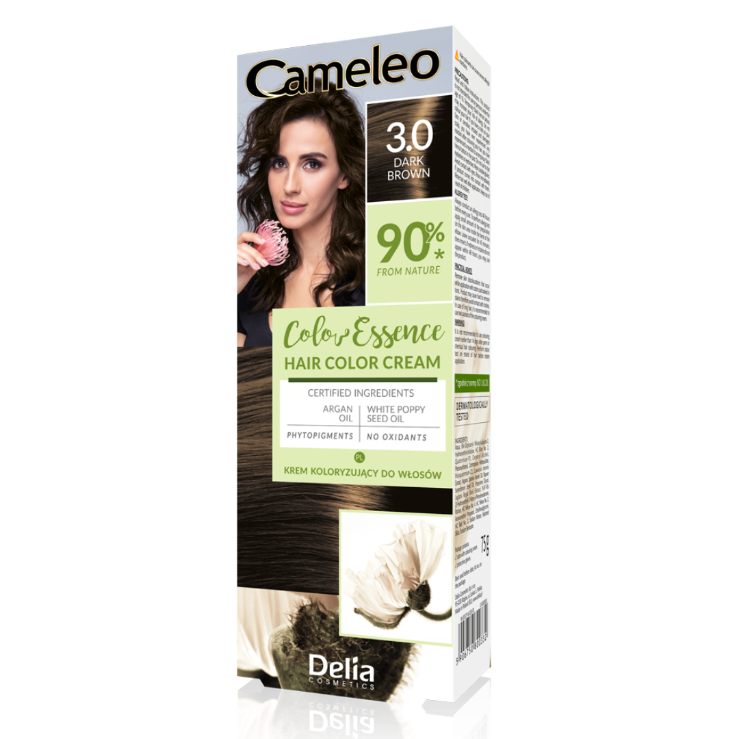 Cameleo Color Essence krem do koloryzacji włosów henna ziołowa 3.0 Ciemny Brąz 75 g