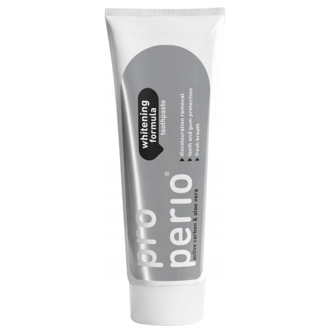 Biała Perła pasta do zębów wybielająca Pro Perio Whitening z węglem aktywnym i aloesem 125 ml