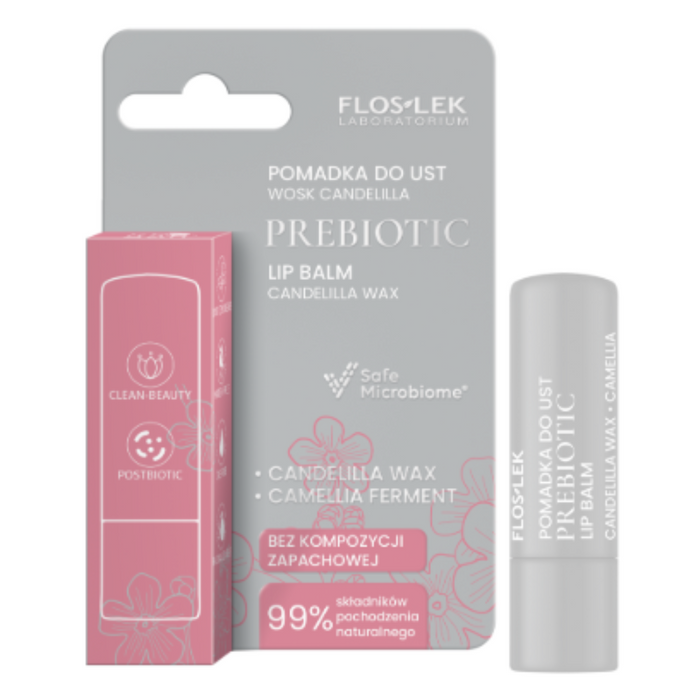 Floslek prebiotyczna pomadka do ust Wosk Candelilla Prebiotic Lip Care 4 g main product photo