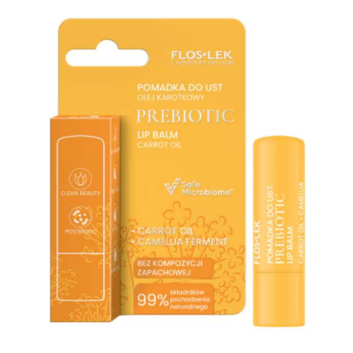 Floslek prebiotyczna pomadka do ust Olej Karotkowy Prebiotic Lip Care 4 g main product photo
