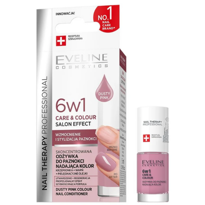 Eveline odżywka do paznokci 6w1 Nail Therapy Professional Dusty Pink 5 ml main product photo