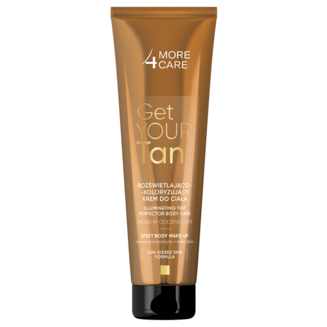 More4Care rozświetlający krem koloryzujący do ciała Get Your Tan! 100 ml