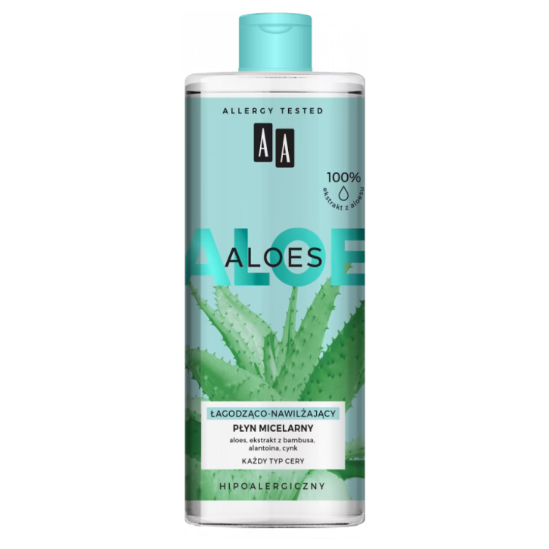 AA Aloes płyn micelarny łagodząco-nawilżający 100% Aloe Vera Extract 400 ml
