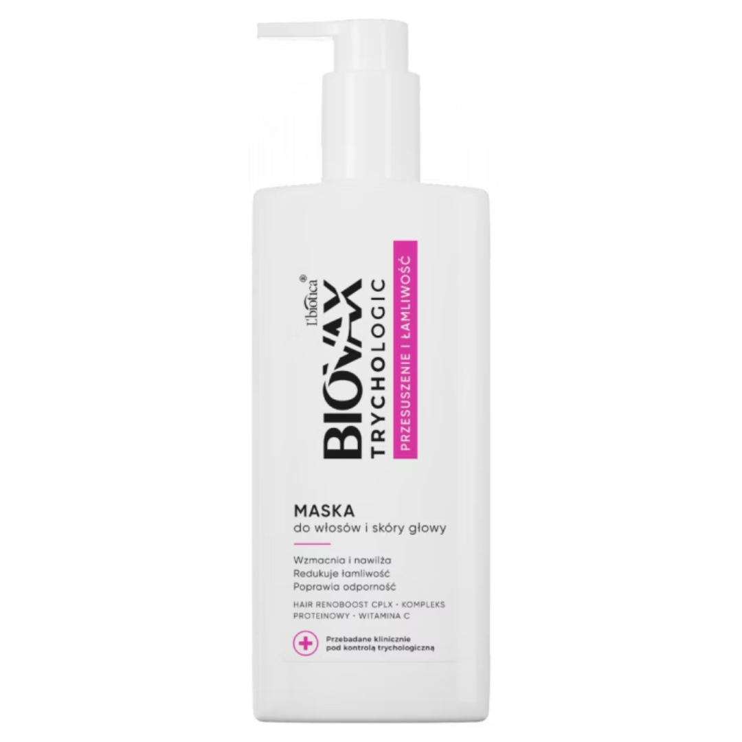 Biovax maska do włosów i skóy głowy Trychologic Przesuszenie i Łamliwość 200 ml