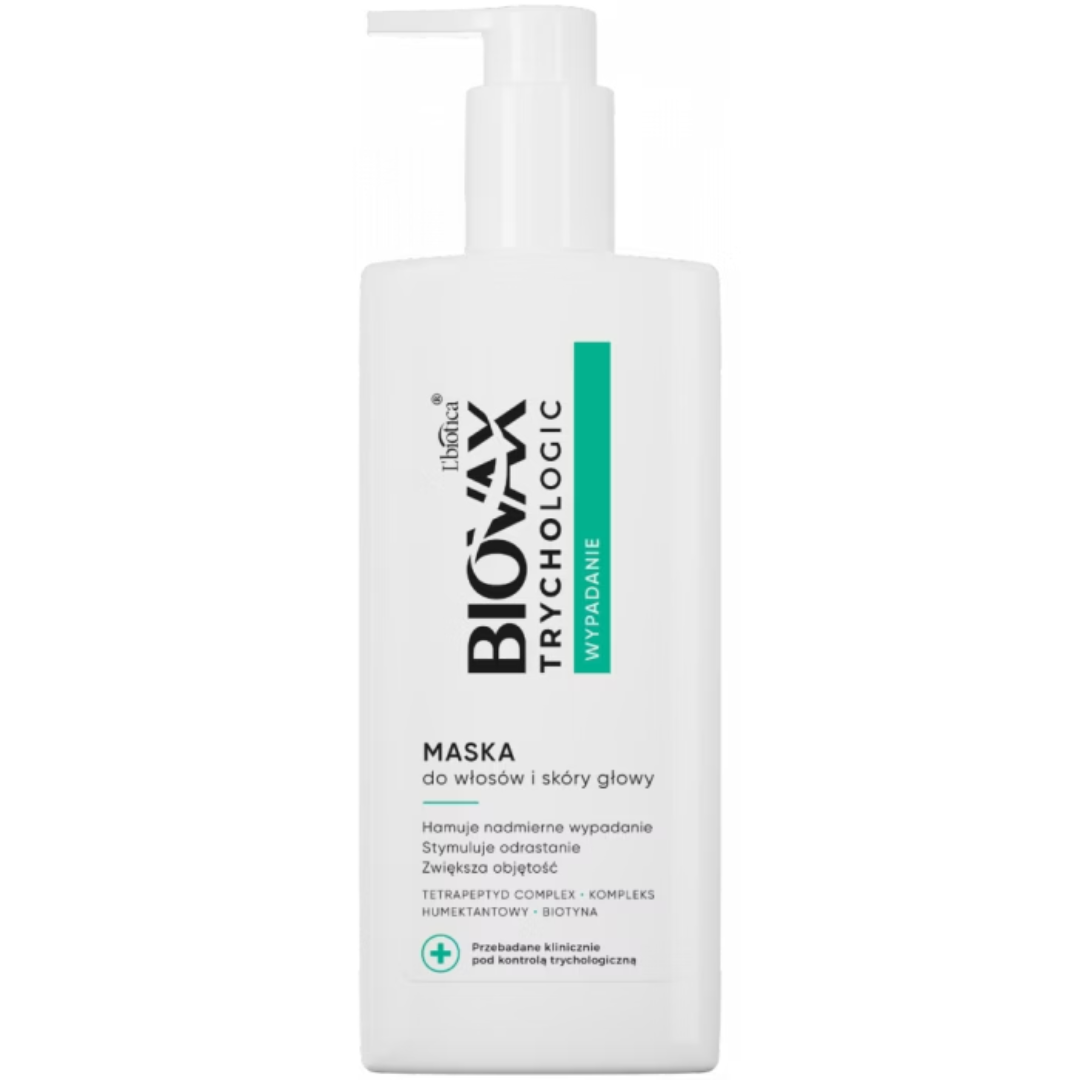 Biovax Trychologic maska do włosów i skóry głowy wypadanie, 200 ml