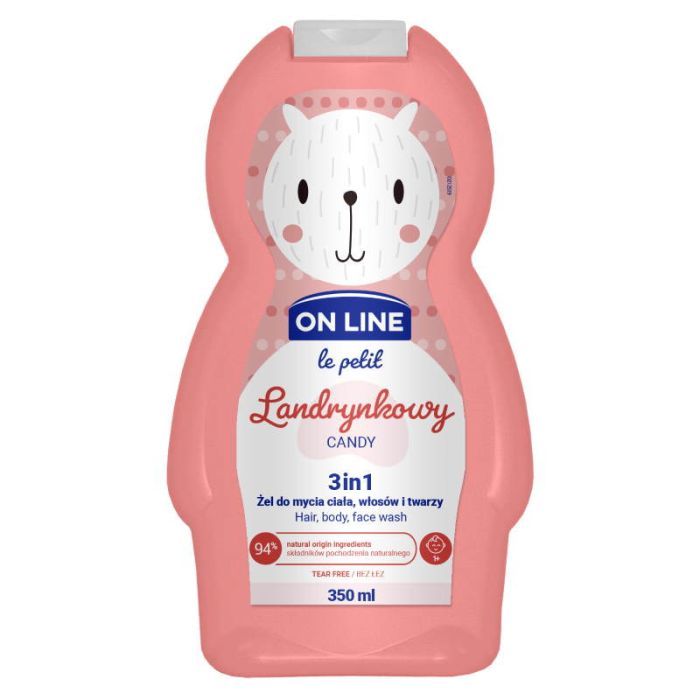 ON LINE Żel Do Mycia 3w1 Landrynkowy 350 ml main product photo