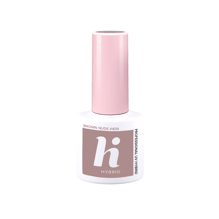 HI HYBRID Lakier Hybrydowy #409 Brown Nude 5 ml main product photo