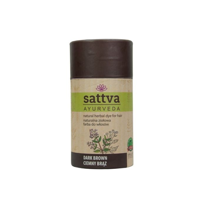 Sattva Ayurveda Naturalna Ziołowa Farba Do Włosów Ciemny Brąz 150 g main product photo