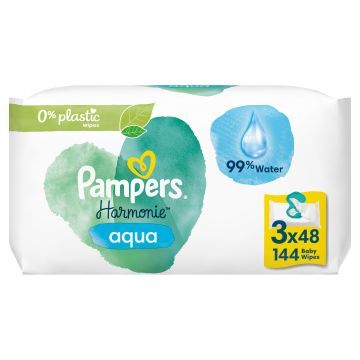 Pampers Chusteczki nawilżające Aqua Pure 3x48 szt