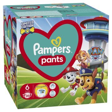 Pampers Pants Limited Edition Paw Patrol Pieluchomajtki rozmiar 6, 14-19 kg 60 szt.