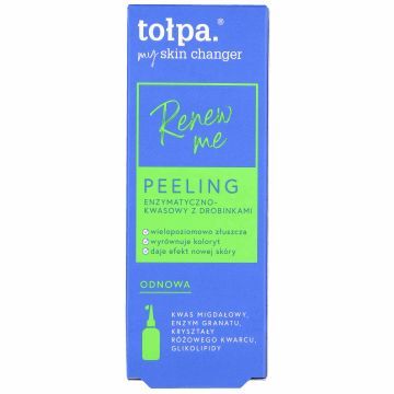 tołpa my skin changer renew me odnowa peeling enzymatyczno-kwasowy z drobinkami 50 ml