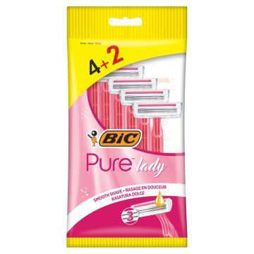 BiC Pure Lady Jednoczęściowe maszynki do golenia 6 sztuk