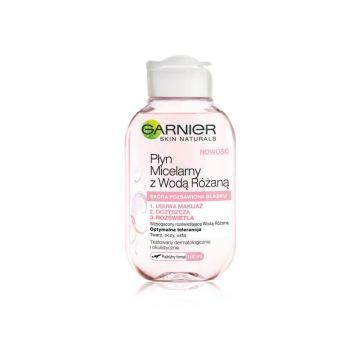 GARNIER GARNIER PŁYN MICELARNY Z WODĄ RÓŻ 100ML