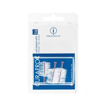 Curaprox Soft Implant Refill Szczoteczki Do Przestrzeni Międzyzębowych Fioletowe 3x 1 szt
