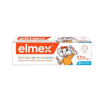elmex Kids Pasta do zębów dla dzieci 0-6 lat przeciw próchnicy z aminofluorkiem 50 ml